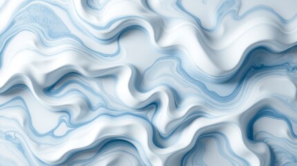 Fototapeta premium 3d An artistic abstract design resembling a dynamic interplay of liquid marble and cloud-like forms.