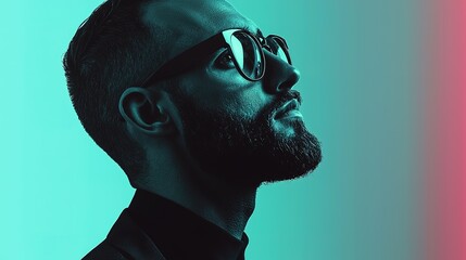 A professor engages students in an online lecture showcasing expertise through a modern digital format.