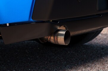 Exhaust tip on a car