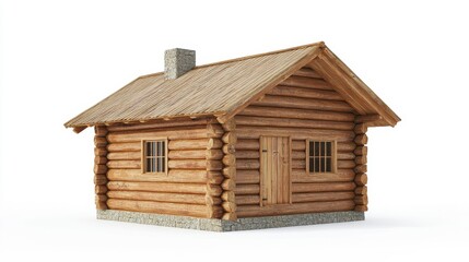 Cozy Wooden Cabin in a Simple Rustic Style