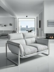 Fototapeta premium modern living room with sofa