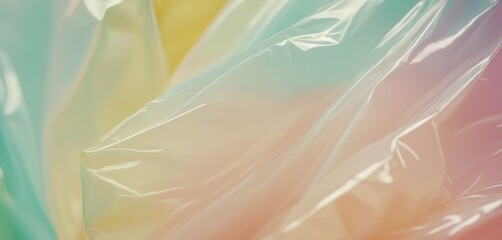 Abstract plastic figures with creases and highlights in pastel colors. For the background