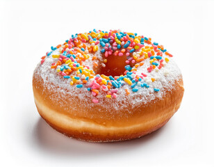 Delicious donut isolated on white background