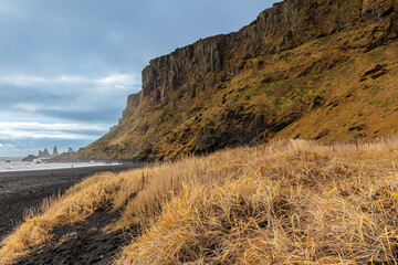 Vikurfjara Black Sand Beach near Vik on the island of Iceland