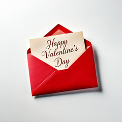 A card with a handwritten inscription Happy Valentines Day