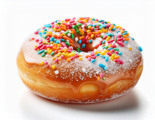 Delicious donut isolated on white background