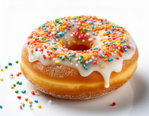 Delicious donut isolated on white background