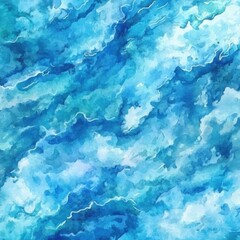 Fototapeta premium Abstract Blue Watercolor Texture Background