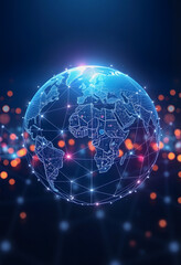 Obraz premium global business network concept, 8k, with white tones