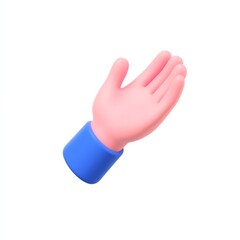 Obraz premium A playful pink hand-shaped silicone object with a blue cuff, likely designed for fun or functional use in various activities.
