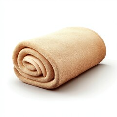 3D icon cartoon of a spa towel rolled up, isolated on a white background