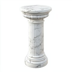 3D icon cartoon of a classic marble column, isolated on a white background --quality 2