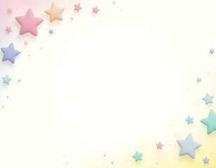 Obraz premium Colorful frame pastel star