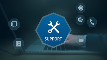 Technical Support & Customer Service &ndash; 24/7 Assistance & Business Technology Solutions, IT support, customer service concept.

