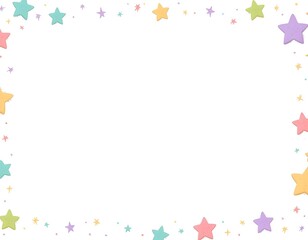 Obraz premium Colorful frame pastel star