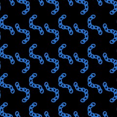 Blue abstract pattern design on black background suitable for textiles and packaging applications