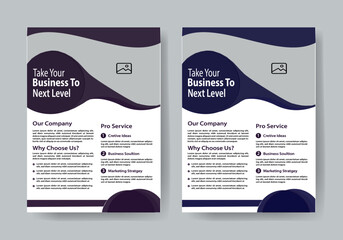 Take your Business to Next Level , 2 colour design layout templeate