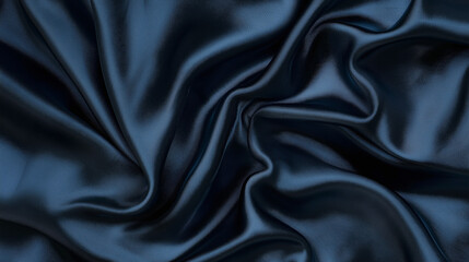 Fototapeta premium Abstract dark blue background. Silk satin