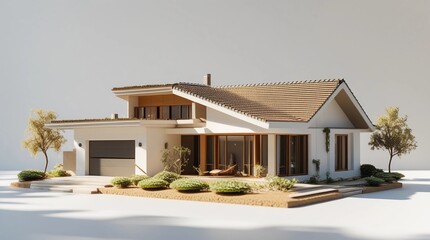 Fototapeta premium A luxury home design model.