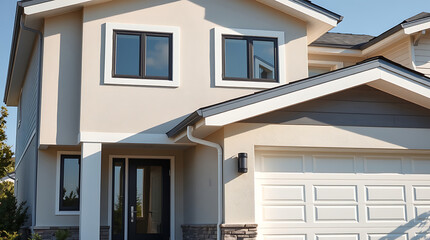 Fototapeta premium Modern Dream Home Exterior: Contemporary House Design and Architecture