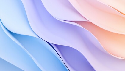 Fototapeta premium Abstract Pastel Waves Soft Color Gradient Design