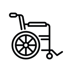 Wheelchair icon vector