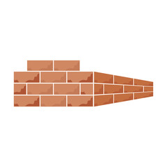 Obraz premium Brick wall icon vector