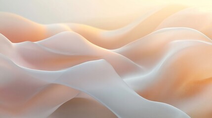 Obraz premium Abstract Pastel Fabric Waves Flowing Gently