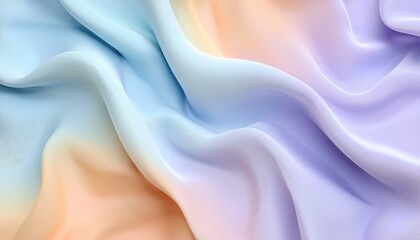 Fototapeta premium Soft Pastel Fabric Draped in Gentle Waves