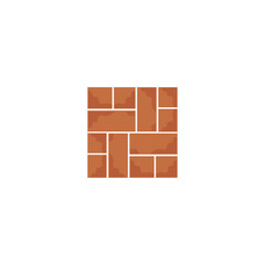 Obraz premium Brick wall icon vector