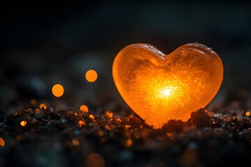 Fototapeta premium heart in the dark