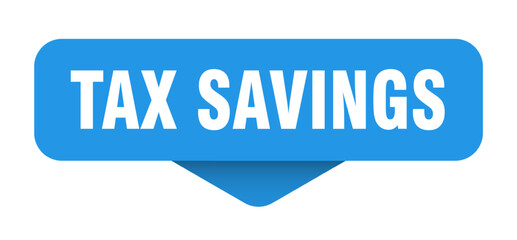 tax savings sticker. tax savings sign on transparent background