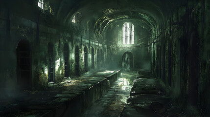 celdas para prisioneros lugar oscuro y abandonado carcel para convictos