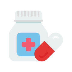 Medicine icon vector flat