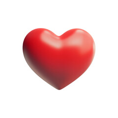 Obraz premium 3d red heart icon isolated on white