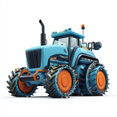 Obraz premium 3D icon cartoon robotic farming equipment, isolated on a white background