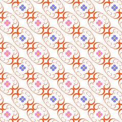 Obraz premium Arabic colorful seamless pattern on light pink