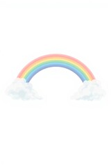 there is a rainbow that is in the sky with clouds