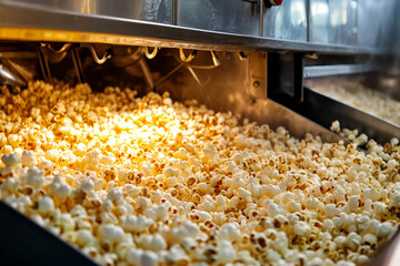 Assorted Packaged Popcorn Ready for Sale Displaying Various Flavors, Generative AI