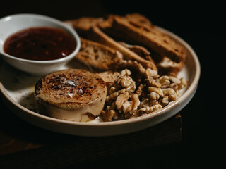 Paté with toast and jam