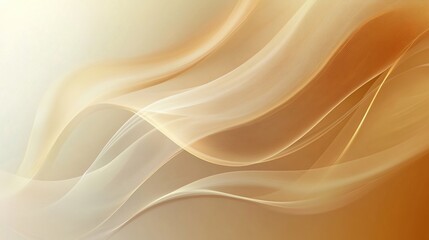 Abstract Golden Waves Flowing Design