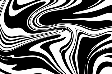 Swirling black and white pattern creates a mesmerizing abstract design