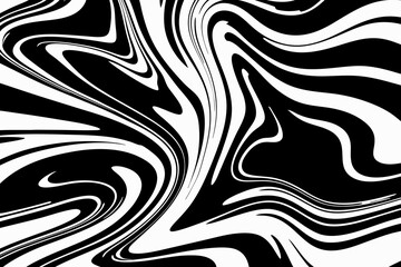 Swirling black and white pattern creates a mesmerizing abstract design