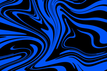 Abstract blue   and black  swirl design with flowing patterns and smooth curves