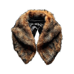 Faux Fur Shrug with Satin Lining Isolated on Transparent Background