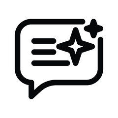 AI chat icon vector