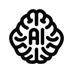 AI Brain icon vector