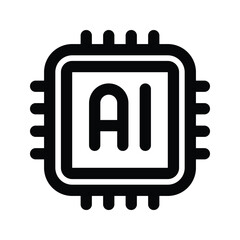 AI icon vector