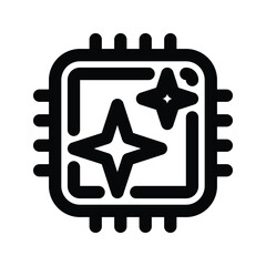 AI Processor icon vector