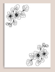 Isolated Colorful Line Frame Icon Leaf Floral Border Divider with Circular, rectangle or hexagon pink or red flower for save the date wedding tag name invitation